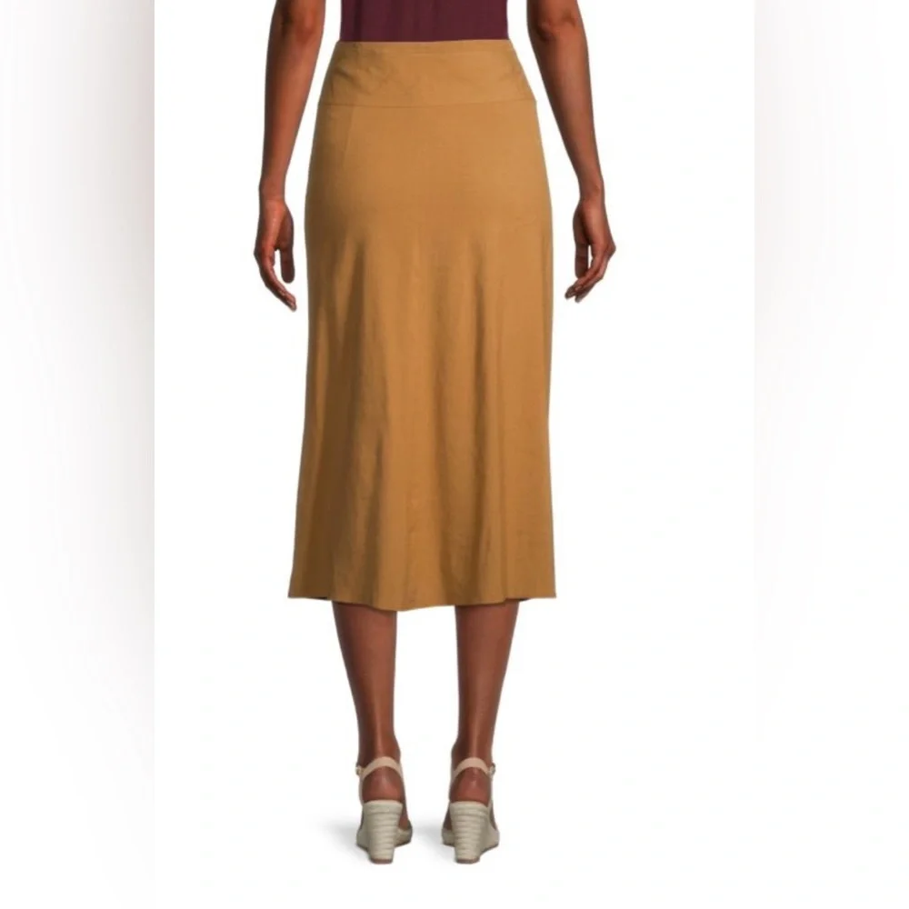 VINCE Linen-Blend Midi‎ Wrap Skirt Size 0 - Picture 2 of 9